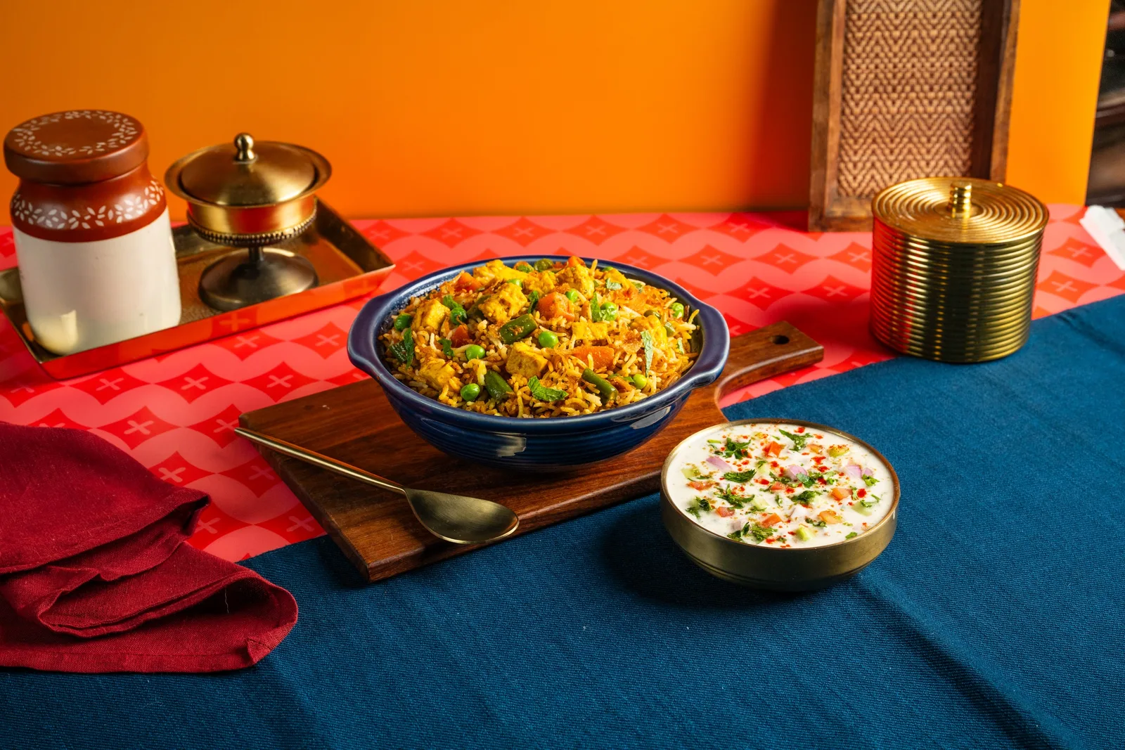 Veg biryani with mixed vegetables